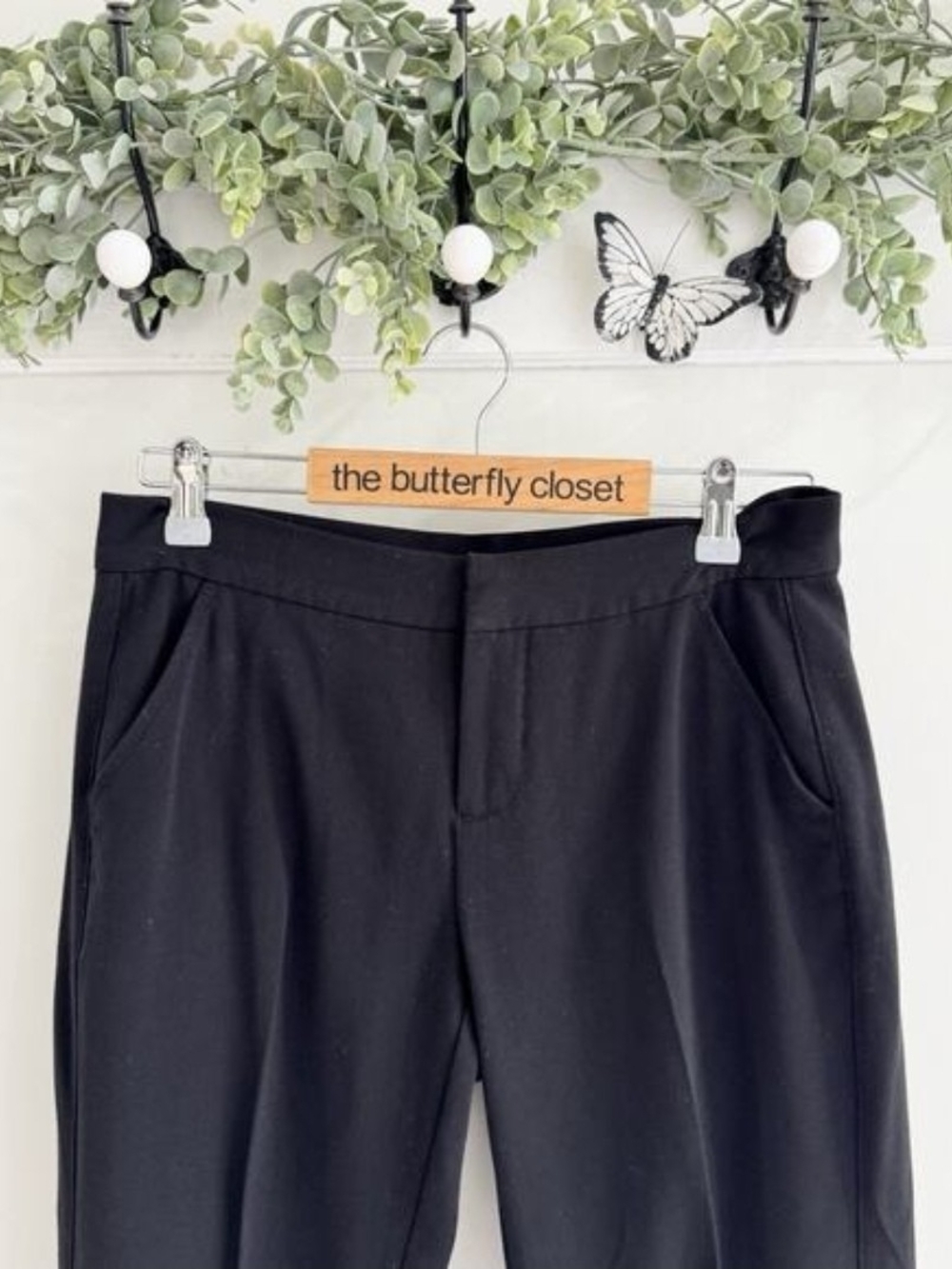 Garnet Hill Black Cropped Tailored Pants - Picture 2 of 5
